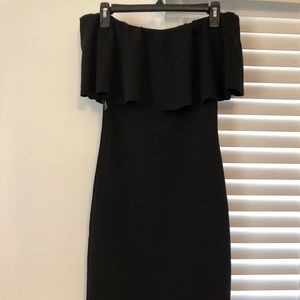 Black strapless curve-hugging dress NWT